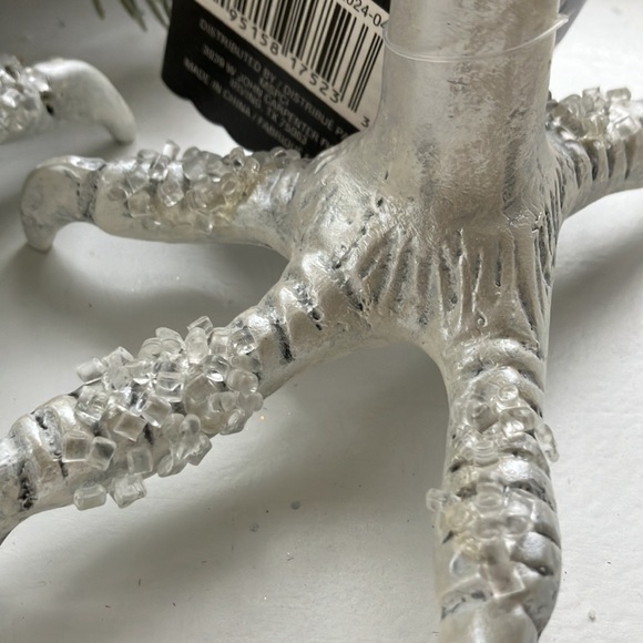 PAIR Haunted Forest Taper Candlestick Holders Gothic Winter - Picture 6 of 9